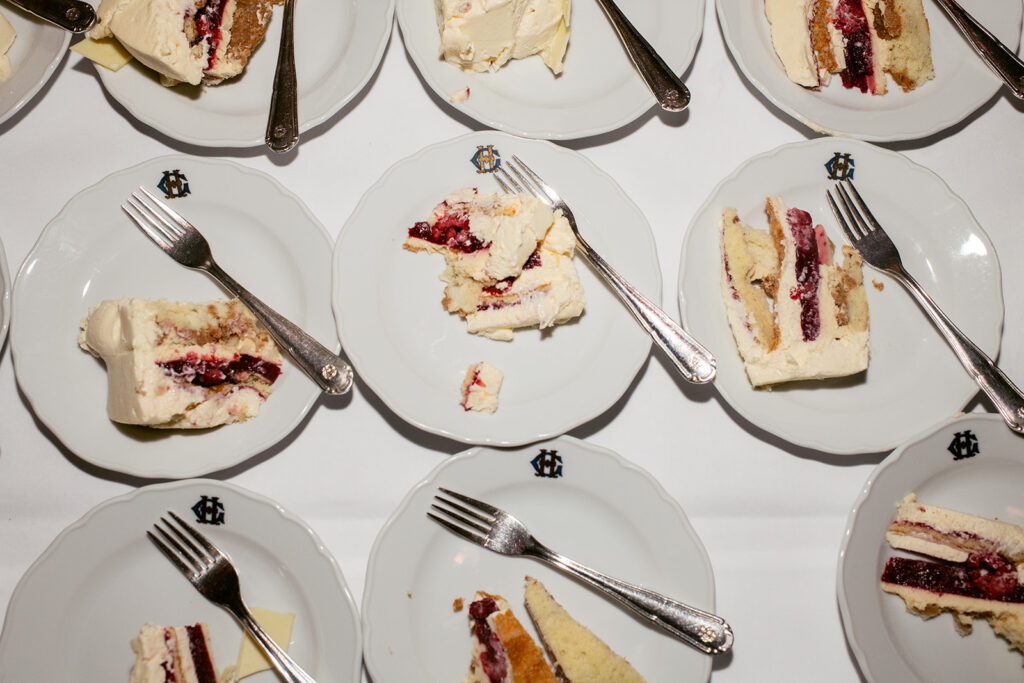 Bröllopsmiddag Grand Hôtel i stämningsfull belysning